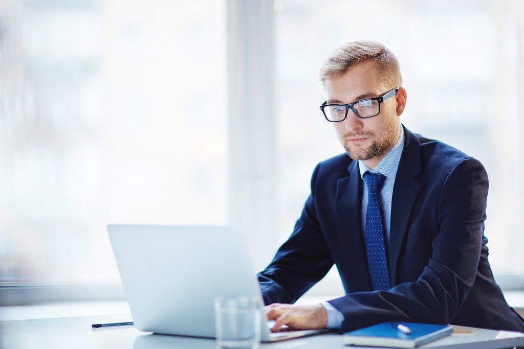 Businessman working