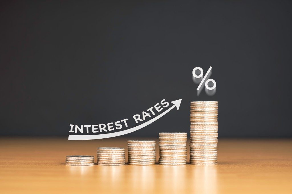 rising interest rate concept